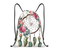 Mexpekil Drawstring Gym Bag for Men/Women,Cactus Flowers Dream Catcher Ethnic Western Tribal Native Exotic Draw String Back Bag Sports Gym Beach Swim Backpack