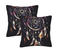 Mexpekil Dream Catcher Cushion Covers 50cm X 50cm 2 Pack Invisible Zipper Square Pillow Cases Decorative Pillow Covers Protectors for Sofa Bed Home Decor