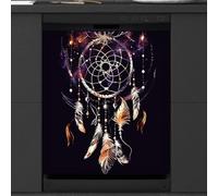 Mexpekil Dream Catcher Dishwasher Magnet Cover 21x26Inch Decorative Dish Washer Sticker for Front Door Waterproof Kitchen Appliance Panel Magnetic Decal