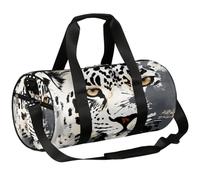 Mexpekil Duffel Bag with Shoe Compartment, Waterproof Black and White Cheetah Ink Painting Travel Backpack for Fitness Gym Weekend Trips