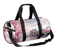 Mexpekil Duffel Bag with Shoe Compartment, Waterproof British Flag Big Ben Travel Backpack for Fitness Gym Weekend Trips