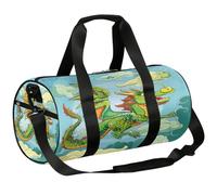 Mexpekil Duffel Bag with Shoe Compartment, Waterproof Chinese Flying Dragon Xiangyun Animal Theme Travel Backpack for Fitness Gym Weekend Trips