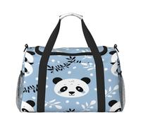 Mexpekil Duffle Bag Chinese Panda Animal Leaves Travel Duffel Bag Mens Womens Sports Weekend Overnight Gym Holdall Carry on Bag