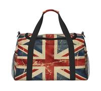 Mexpekil Duffle Bag Retro UK British England Flag Travel Duffel Bag Mens Womens Sports Weekend Overnight Gym Holdall Carry on Bag