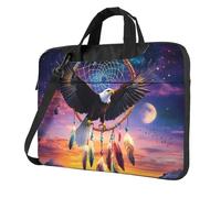 Mexpekil Eagle Flying Deamcatcher Mountains Laptop Bag for Women Men 13 Inch Portable Laptop Case Sleeve with Shoulder Strap Computer Carrying Case Messenger Bags for Business Travel College