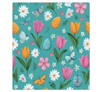 Mexpekil Easter Flowers Egg Dishwasher Magnet Cover | Reusable Dish Washer Covers Decorative Dishwasher Front Panel Magnetic Cover Sticker for Kitchen Appliances 21x26inch