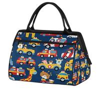 Mexpekil Education Car Giraffe Travel Duffel Bag Waterproof Gym Bag Carry On Weekend Overnight Bags Large Hand Luggage Tote Bags for Women Men Kids