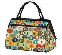 Mexpekil Education Letters Theme Travel Duffel Bag Waterproof Gym Bag Carry On Weekend Overnight Bags Large Hand Luggage Tote Bags for Women Men Kids