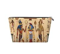 Mexpekil Egyptian Antique Makeup Bag Waterproof Cosmetics Storage Organiser Bags Small Makeup Case Pouch Portable Travel Accessories Gifts for Women Men Girls