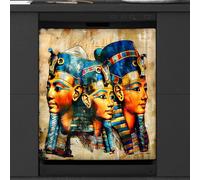 Mexpekil Egyptian Art Style Ancient Pharaohs Dishwasher Magnet Cover 21x26 in, Decorative Waterproof Dishwasher Magnetic Cover Sticker for Kitchen Appliances