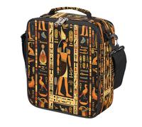 Mexpekil Egyptian Egypt Hieroglyphs Kids Lunch Bag Boys Girls, Square Thermal Insulated Lunch Box, Reusable Cooler Tote for School Picnic Travel