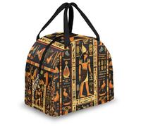 Mexpekil Egyptian Egypt Hieroglyphs Thermal Lunch Bag Box for Kids Adults, Insulated Lunch Tote Cooler Bag for School Work Travel