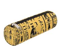 Mexpekil Egyptian Papyrus Horus King Pencil Case for Girls Boys Stationery Pouch Organiser Small School Supply Bag for Students Office