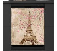 Mexpekil Eiffel Tower Dishwasher Magnet Cover 21x26Inch Decorative Dish Washer Sticker for Front Door Waterproof Kitchen Appliance Panel Magnetic Decal