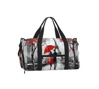 Mexpekil Eiffel Tower Paris Gym Bag with Shoe Compartment Waterproof Duffel Bag Large Overnight Weekend Bags Travel Holdall for Women Men Teens