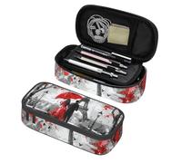 Mexpekil Eiffel Tower Paris Pencil Case for Girls Boys with Compartments Large Pen Organizer Bag Zipper Multi-Use Pouch for School Supplies, Makeup Cosmetics, Kids, Adults