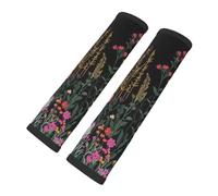 Mexpekil Embroidered Wild Flowers Car Seat Belt Pads 2 Pack
