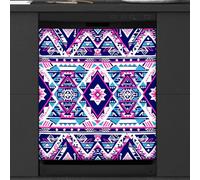 Mexpekil Ethnic Aztec Print Dishwasher Magnet Cover 21x26 in, Decorative Waterproof Dishwasher Magnetic Cover Sticker for Kitchen Appliances