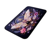 Mexpekil Ethnic Magic Butterfly Flower Doormats Indoor Outdoor Entrance 100 x 50 cm Non Slip Kitchen Rugs Door Floor Mat Bath Rug