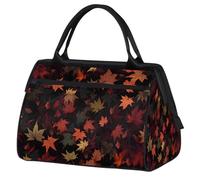 Mexpekil Fallen Leaves Travel Duffel Bag Waterproof Gym Bag Carry On Weekend Overnight Bags Large Hand Luggage Tote Bags for Women Men Kids