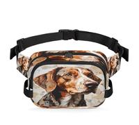 Mexpekil Fanny Pack, Beagle Dog Animal Watercolor Two Way Zipper Belt Bag Water Repellent Waist Packs Crossbody Bags with Adjustable Strap