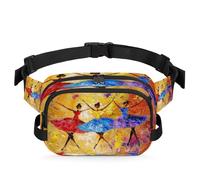 Mexpekil Fanny Pack, Three Ballet Dancing Beauties Oil Painting Two Way Zipper Belt Bag Water Repellent Waist Packs Crossbody Bags with Adjustable Strap