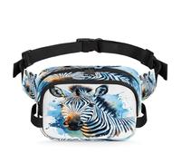 Mexpekil Fanny Pack, Zebra Ink Painting Two Way Zipper Belt Bag Water Repellent Waist Packs Crossbody Bags with Adjustable Strap