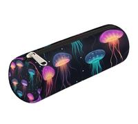 Mexpekil Fantasy Jellyfish Ocean Animal Pencil Case School Supplies Pouch Bag for Girls Boys Teenagers, Women Makeup Brush Bag