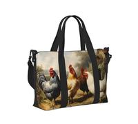 Mexpekil Farm Hens Travel Duffel Bag Waterproof Sports Gym Bag Large Weekend Overnight Bags for Women Men Foldable Carry On Luggage Tote Bag for Flight