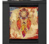 Mexpekil Feathers Dream Catcher Dishwasher Magnet Cover 21x26Inch Decorative Dish Washer Sticker for Front Door Waterproof Kitchen Appliance Panel Magnetic Decal