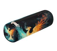 Mexpekil Fire Phoenix Artistic Pencil Case for Girls Boys Stationery Pouch Organiser Small School Supply Bag for Students Office
