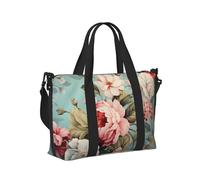 Mexpekil Flower Branches Retro Travel Duffel Bag Waterproof Sports Gym Bag Large Weekend Overnight Bags for Women Men Foldable Carry On Luggage Tote Bags for Flight