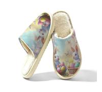 Mexpekil Fluffy Slippers for Women Men | Anti-skid House Slippers Slip on Winter Warm Slippers Memory Foam Plush House Shoes Indoor Outdoor Gifts