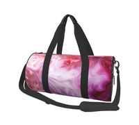 Mexpekil Fluid Art Pink Purple Foldable Gym Bag Carry On Travel Duffle Bags Waterproof Woman Men Hand Luggage Bag Large Weekend Overnight Bags for Sports Dance with Removable Strap