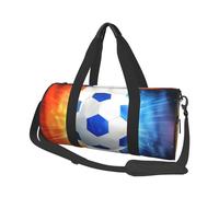 Mexpekil Football Flag Art Foldable Gym Bag Carry On Travel Duffle Bags Waterproof Woman Men Hand Luggage Bag Large Weekend Overnight Bags for Sports Dance with Removable Strap