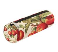 Mexpekil Fruit Apples Flower Leaves Pencil Case for Girls Boys Stationery Pouch Organiser Small School Supply Bag for Students Office
