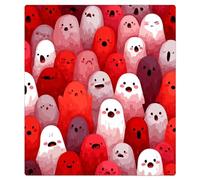 Mexpekil Funny Red White Ghost Dishwasher Magnet Cover 21x26Inch Decorative Dish Washer Sticker for Front Door Waterproof Kitchen Appliance Panel Magnetic Decal