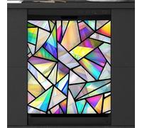 Mexpekil Geometric Triangle Dishwasher Magnet Cover 23x26Inch Decorative Dish Washer Sticker for Front Door Waterproof Kitchen Appliance Panel Magnetic Decal