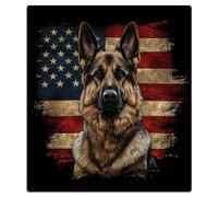 Mexpekil German Shepherd American Flag Dishwasher Magnet Cover 21x26Inch Decorative Dish Washer Sticker for Front Door Waterproof Kitchen Appliance Panel Magnetic Decal