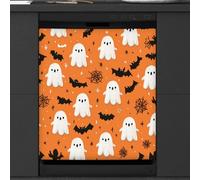 Mexpekil Ghosts Bats Spider Dishwasher Magnet Cover 23x26Inch Decorative Dish Washer Sticker for Front Door Waterproof Kitchen Appliance Panel Magnetic Decal