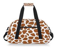 Mexpekil Giraffe Skin Pattern Travel Gym Bag for Girls Boys Carry On Overnight Weekend Bags Waterproof Hand Luggage Bag for Sports Dance School Practice