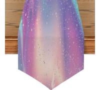 Mexpekil Glitter Abstract Pink Blue Table Runner for Dining Table Waterproof Coffee Table Runners Long Table Decorations for Wedding Party 33x178 cm
