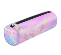 Mexpekil Glitter Mermaid Scales Tail Pencil Case for Girls Boys Stationery Pouch Organiser Small School Supply Bag for Students Office