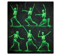Mexpekil Glowing Green Skeletal Dishwasher Magnet Cover | Reusable Dish Washer Covers Decorative Dishwasher Front Panel Magnetic Cover Sticker for Kitchen Appliances 21x26inch
