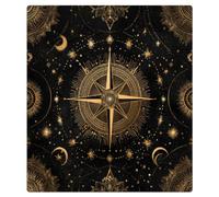 Mexpekil Gold Compass Stars Dishwasher Magnet Cover 21x26Inch Decorative Dish Washer Sticker for Front Door Waterproof Kitchen Appliance Panel Magnetic Decal