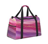 Mexpekil Gold Pink Purple Marble Duffel Bag Large Carry On Hand Luggage Bags Waterproof Weekender Bags Foldable Tote Bag for Travel Sports Gym Dance