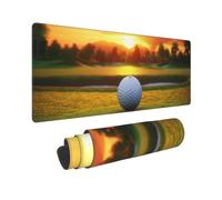Mexpekil Golf Course Ball Mouse Mat with Non-Slip Rubber Base 80 X 30cm Gaming Mouse Pad Large Desk Mat Waterproof Keyboard and Mouse Mat Computer Accessories for Office Home