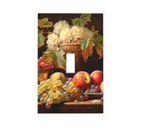 Mexpekil Grape Apple Fruit Light Switch Cover 1 Gang Single Toggle Outlet Cover Decorative Wall Plate for Home Office