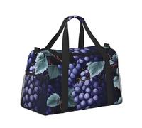 Mexpekil Grape Duffel Bag Large Carry On Hand Luggage Bags Waterproof Weekender Bags Foldable Tote Bag for Travel Sports Gym Dance