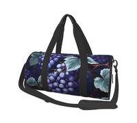 Mexpekil Grape Foldable Gym Bag Carry On Travel Duffle Bags Waterproof Woman Men Hand Luggage Bag Large Weekend Overnight Bags for Sports Dance with Removable Strap